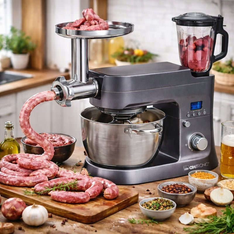 3in1 large FOOD PROCESSOR + MEAT GRINDER + blender mixer 1500W inox Packaging status original