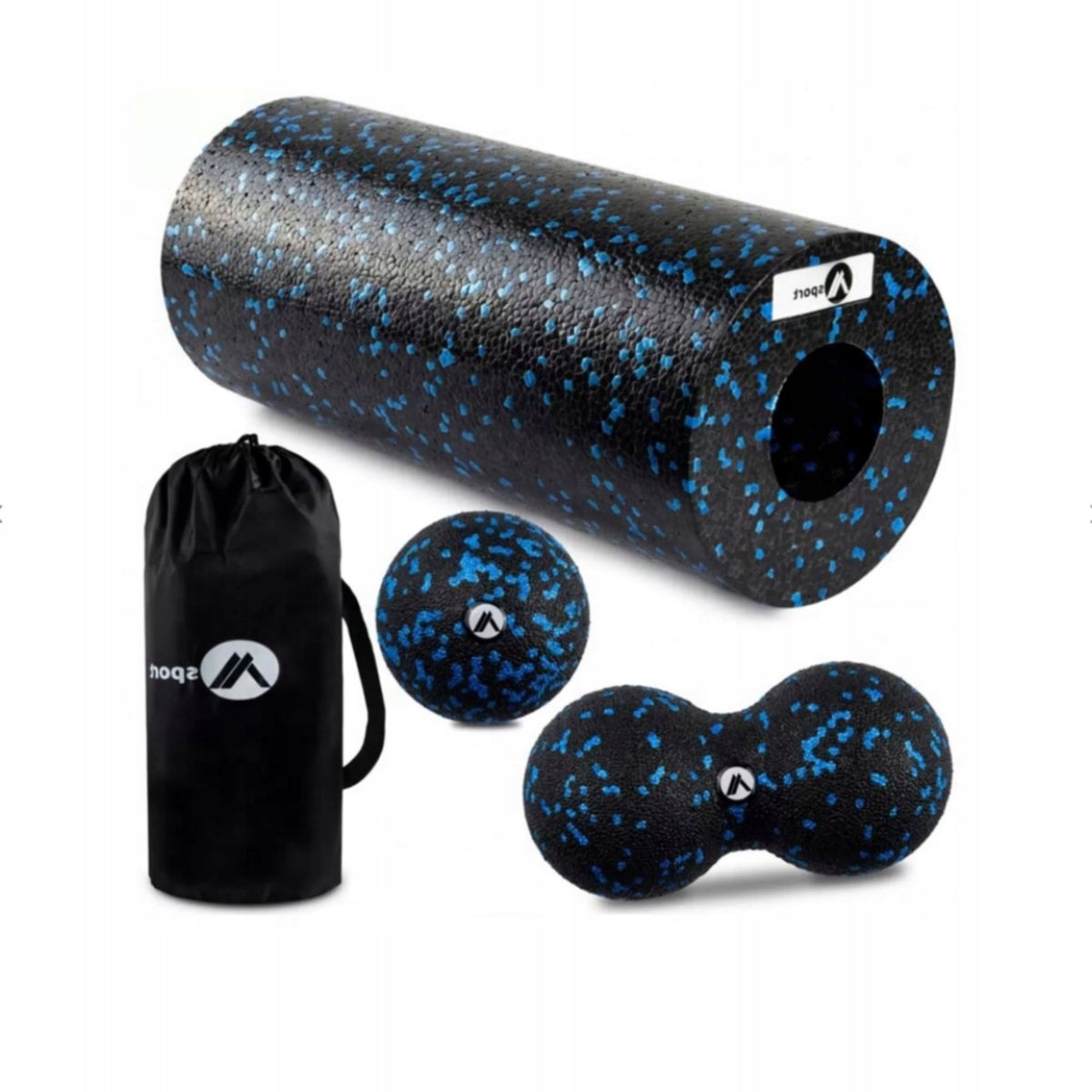 3in1 massage set - roller + ball + duoball + bag