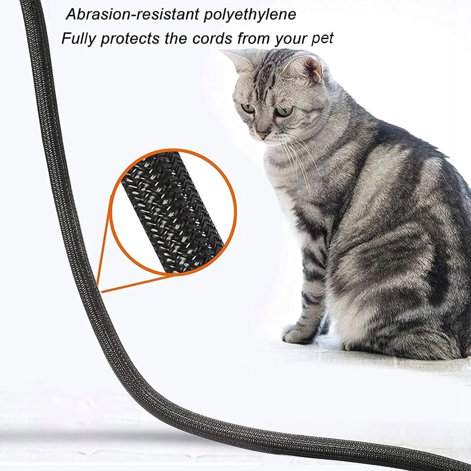 3m x 13mm Black Cable Sleeve, Wire Protector & Organizer, Cable Wrap Model 13mm*3m-B