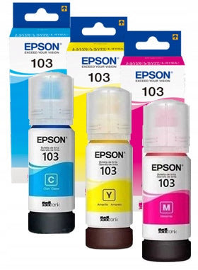 3pcs Original inks color 103 Epson L3156 ET Original inks Set