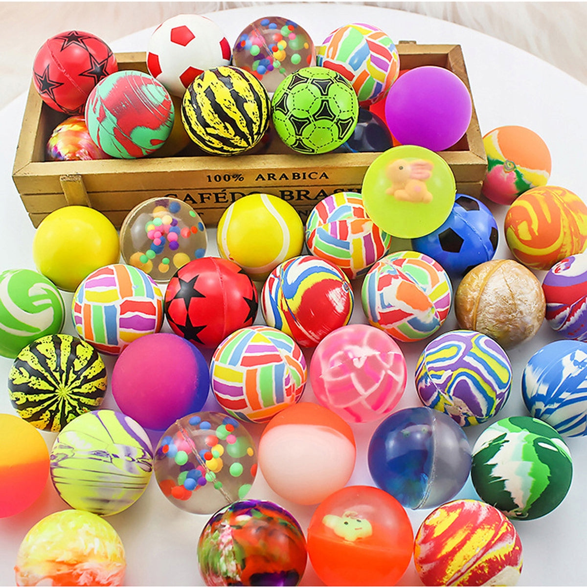 3x BALL RUBBER BALL JUMPING ANTI-STRESS MIX COLORS 45mm Character/Title none