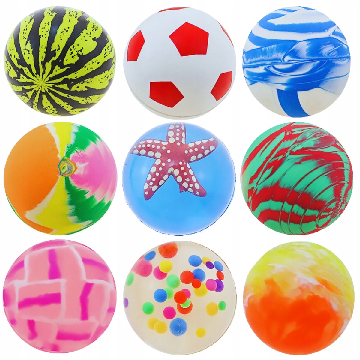 3x BALL RUBBER BALL JUMPING ANTI-STRESS MIX COLORS 45mm Manufacturer code 5904873303501
