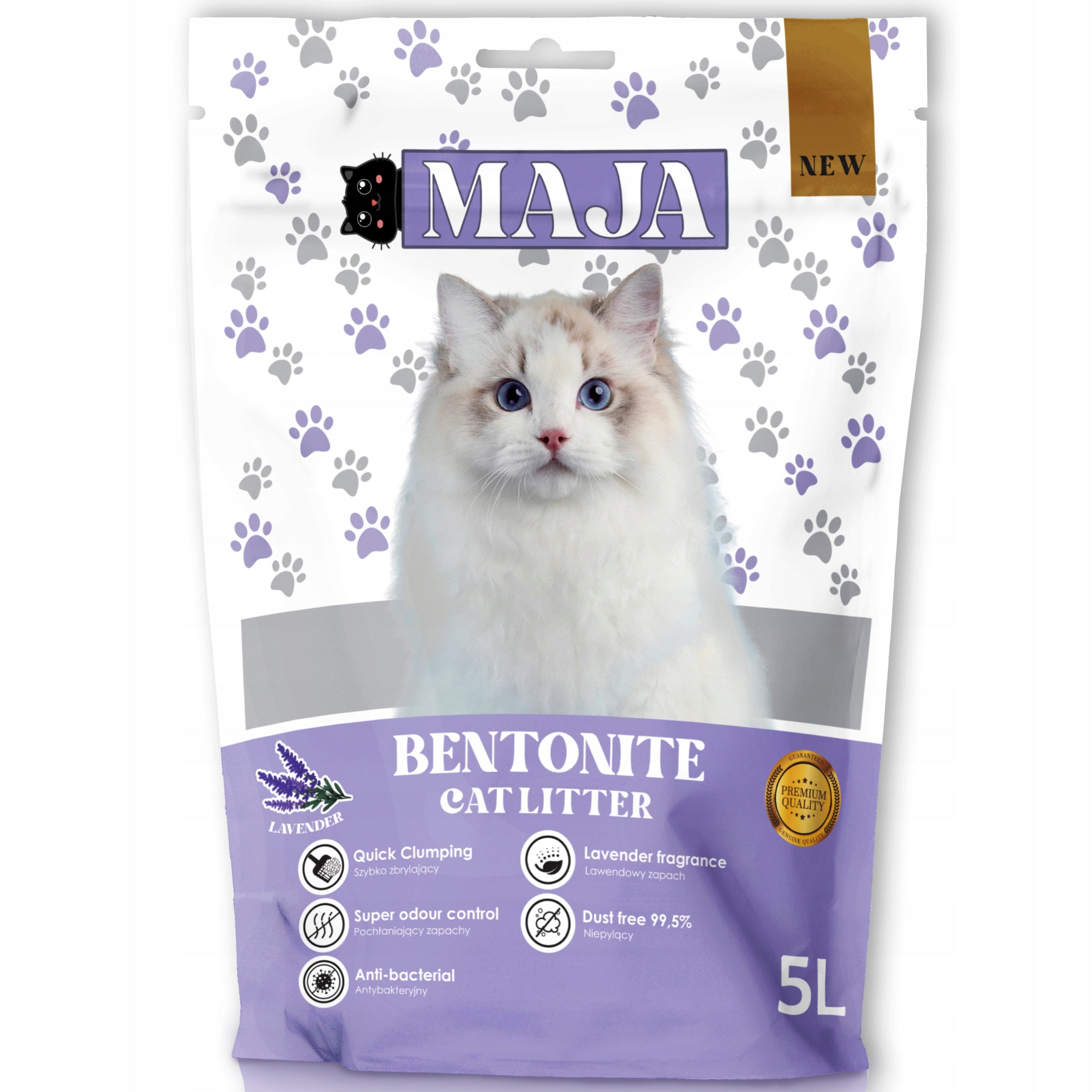 3x Bentonite Litter MAJA PREMIUM Lavender SET 15L Kind bentonite