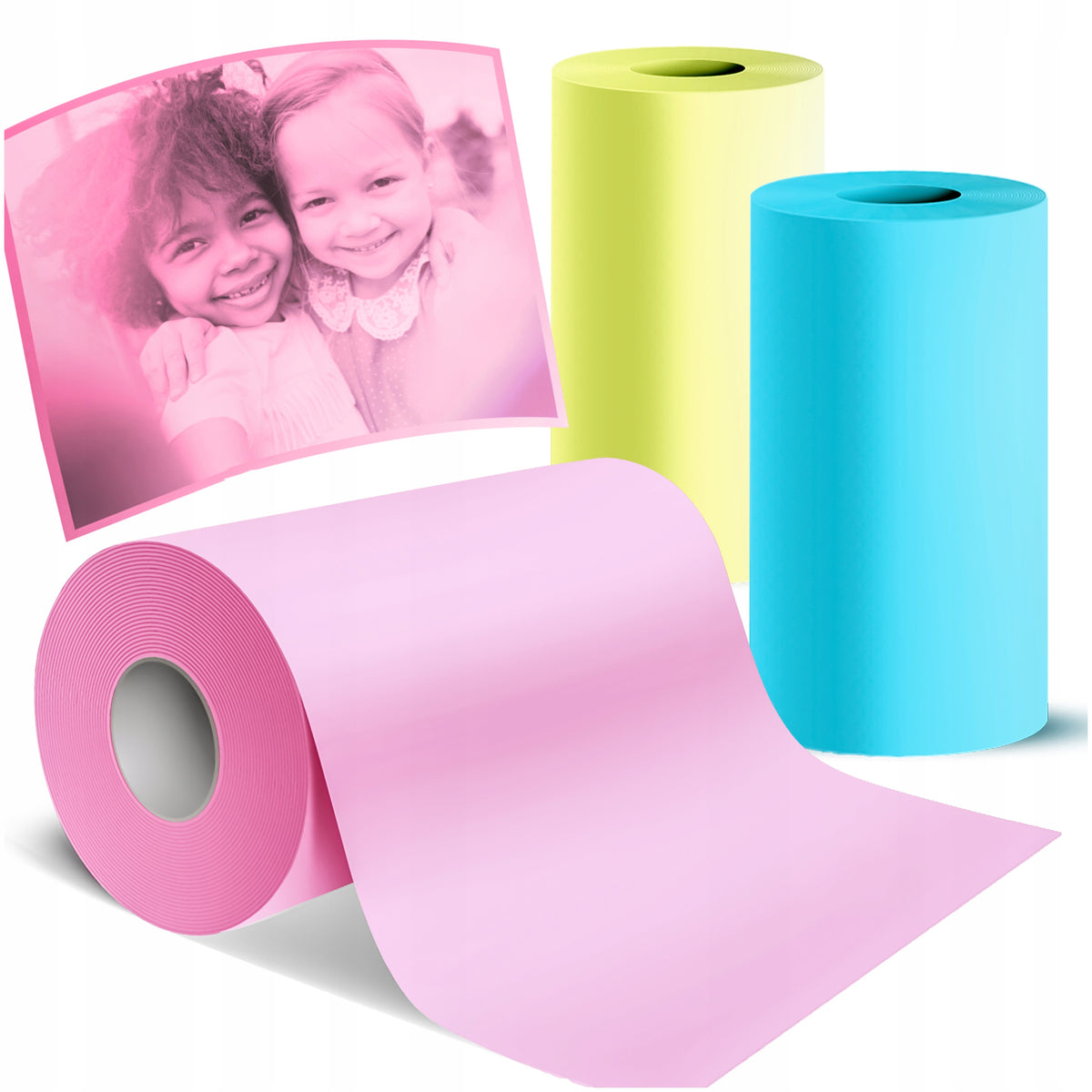 3x COLORED PAPER ROLLS CARTRIDGES FOR THERMAL PRINTER PRINTING