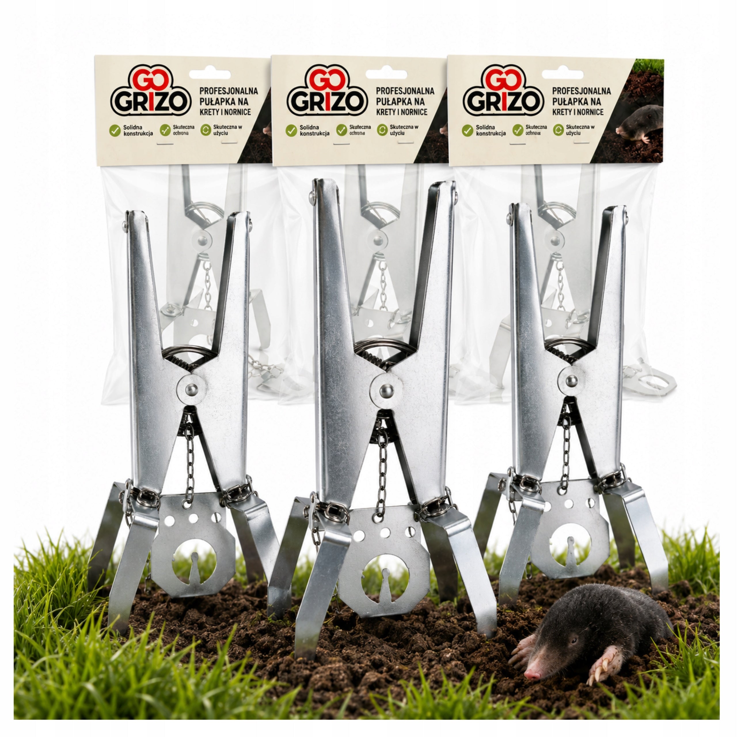 3x CRETE TRAP VOLES UNIVERSAL PROSESSIONAL STRONG PAW CRETE TRAP Packaging status original