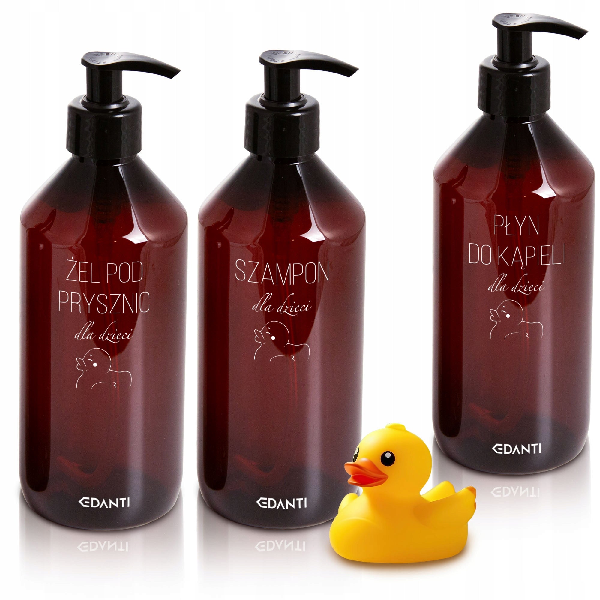 3x DISPENSER WITH PUMP SHOWER GEL SHAMPOO BOTTLE KIDS SET