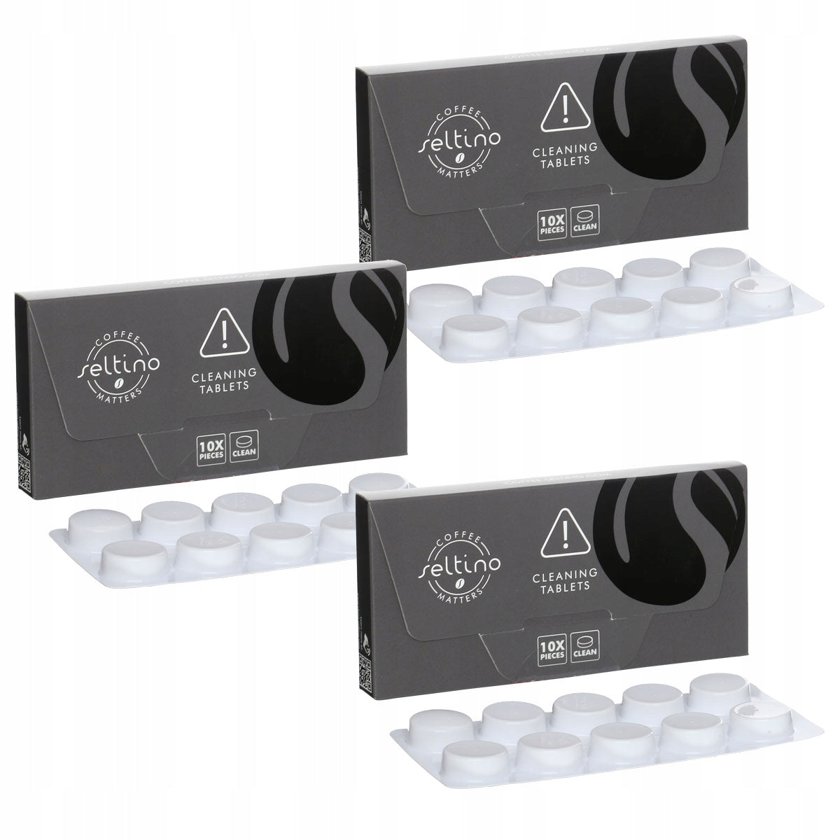 3x Degreasing Cleaning Tablets for espresso machine and household appliances 10 x 1,6g Packaging status original
