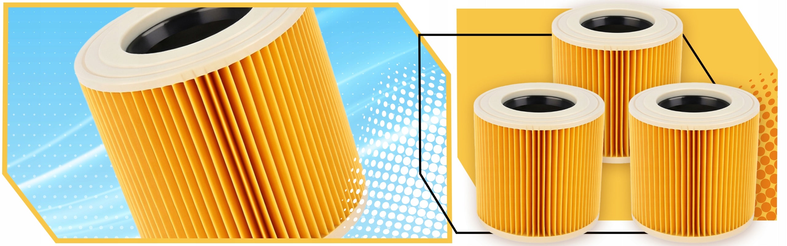 3x FILTER FOR KARCHER WD3 VACUUM CLEANER Filters 3 PCS WD 3 MV3 WD2 SE4001 KWD3 EAN (GTIN) 5906700048968