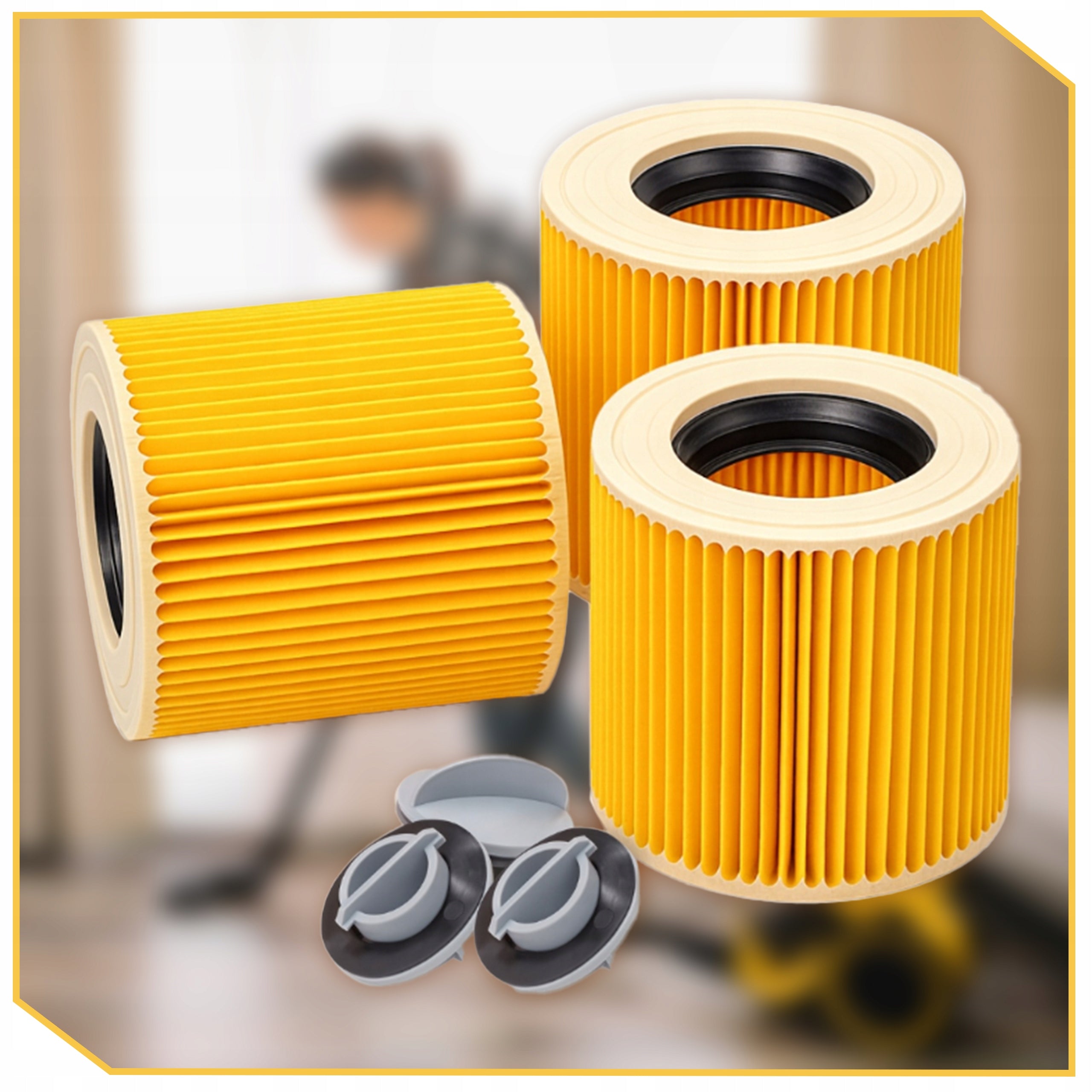 3x FILTER FOR KARCHER WD3 VACUUM CLEANER Filters 3 PCS WD 3 MV3 WD2 SE4001 KWD3 Vacuum cleaner brand no brand