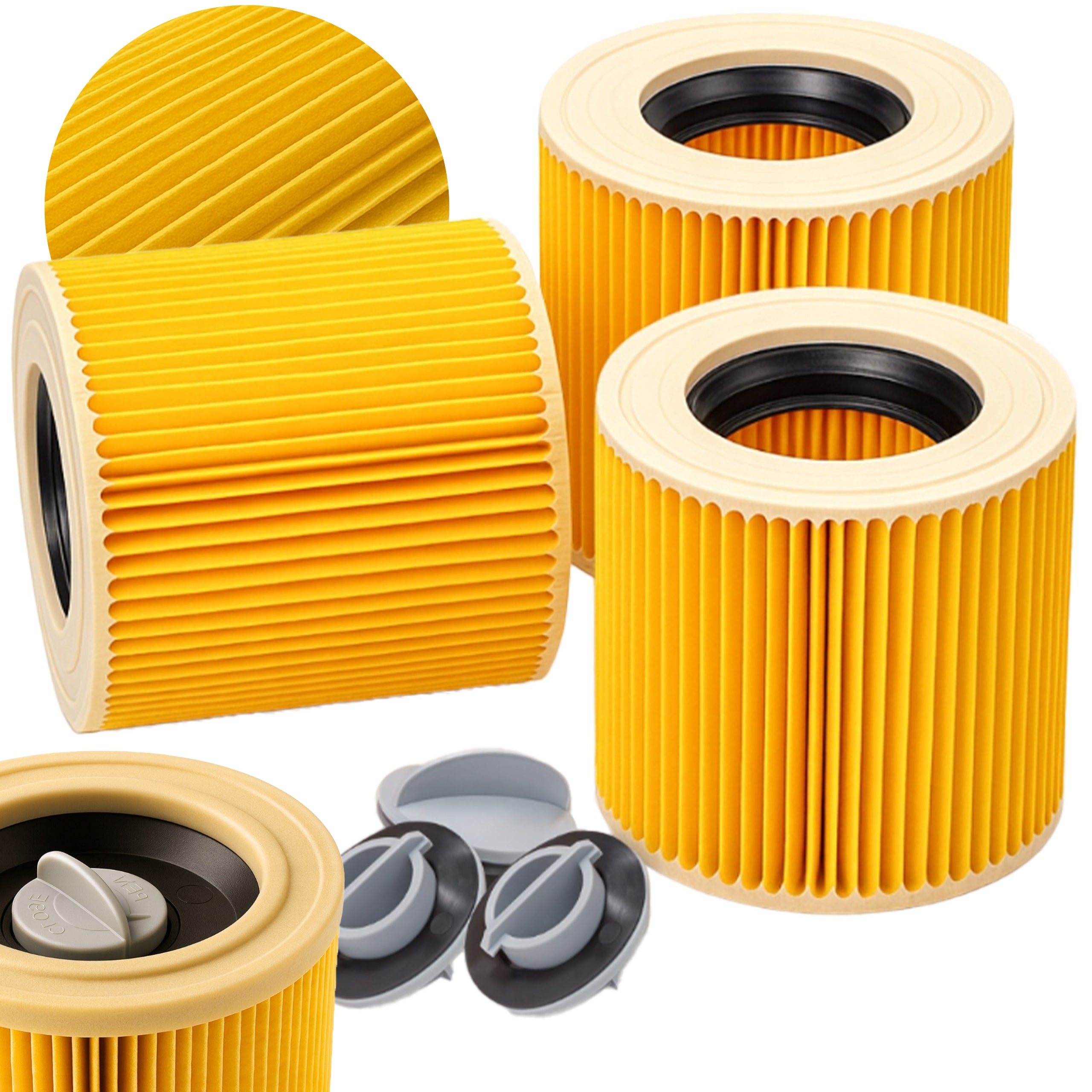 3x FILTER FOR KARCHER WD3 VACUUM CLEANER Filters 3 PCS WD 3 MV3 WD2 SE4001 KWD3