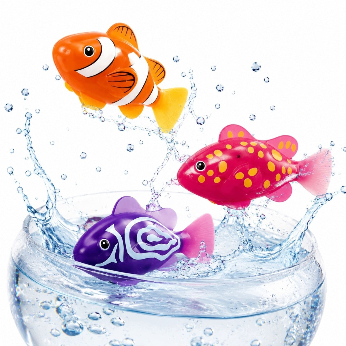 3x Floating Silicone Fish Cat Toy - Fishing Game