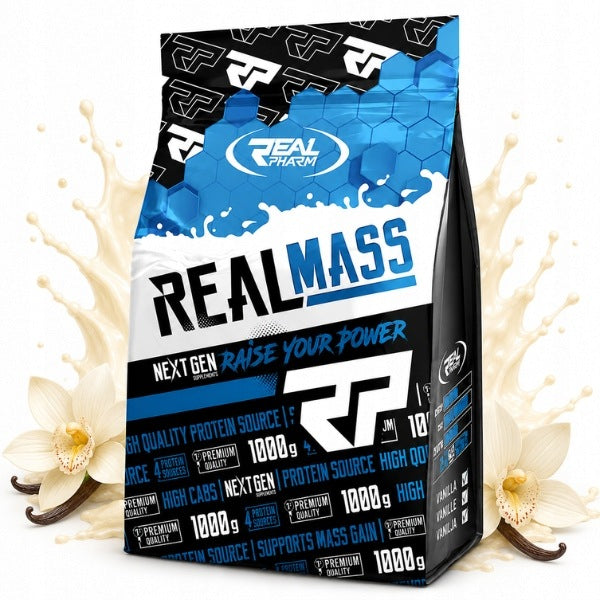 3x GAINER FOR MASS protein carbohydrates VANILLA REAL PHARM Real Mass 1000g Manufacturer code 55