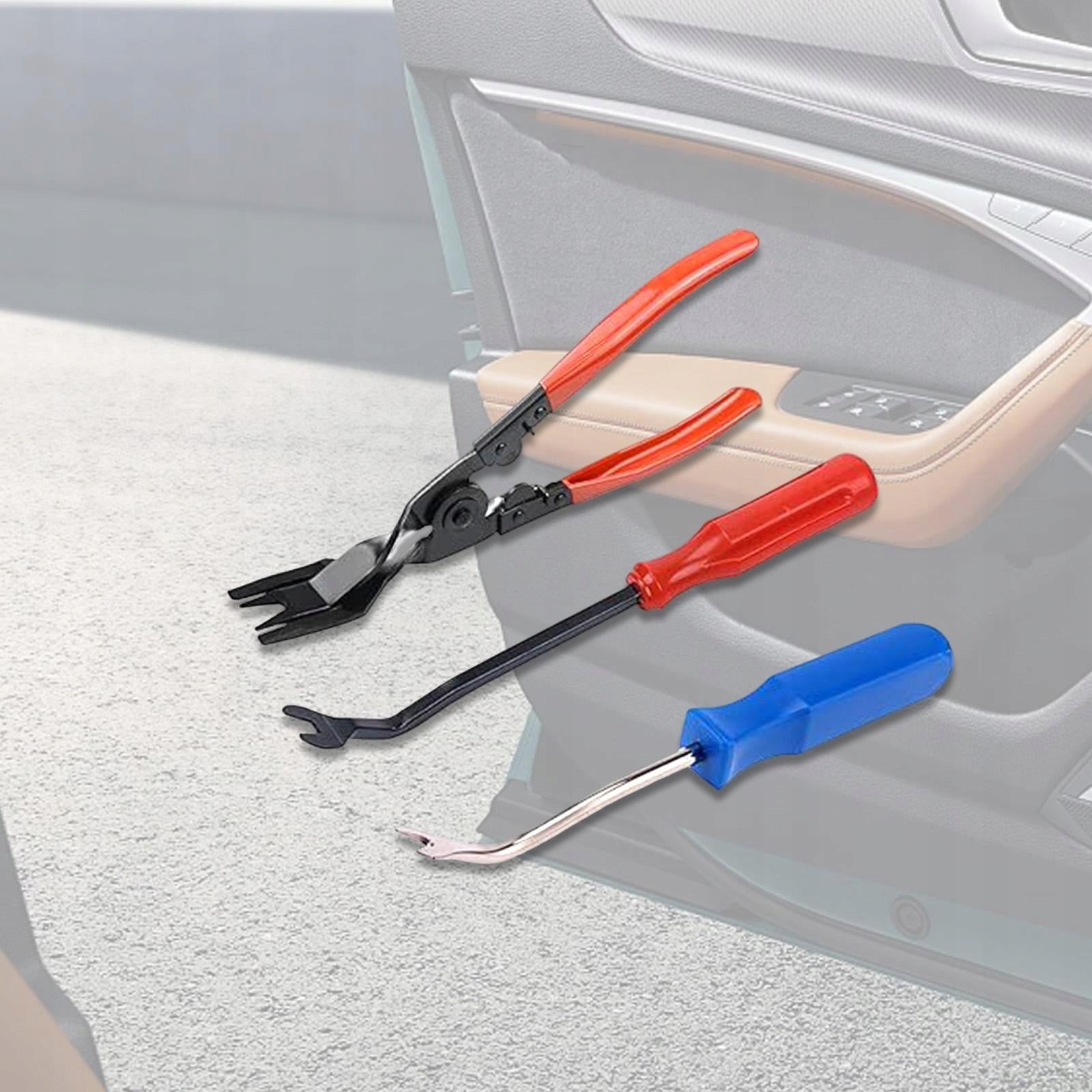 3x Generic Car Door Panel Removal Tool Fastener Removal Trim Tool for Easy