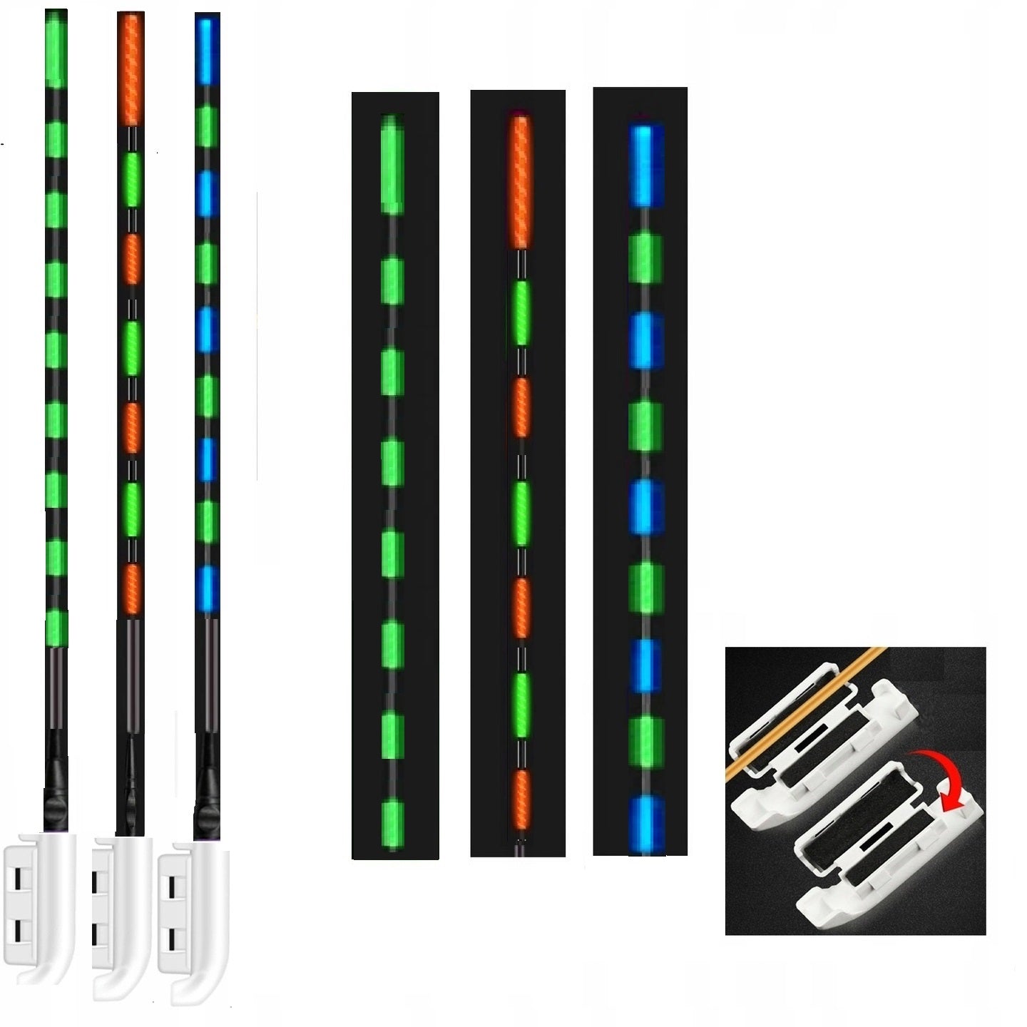 3x Glowing Beacon - Vibrating Peak + Charger + 5 Batteries Brand no brand