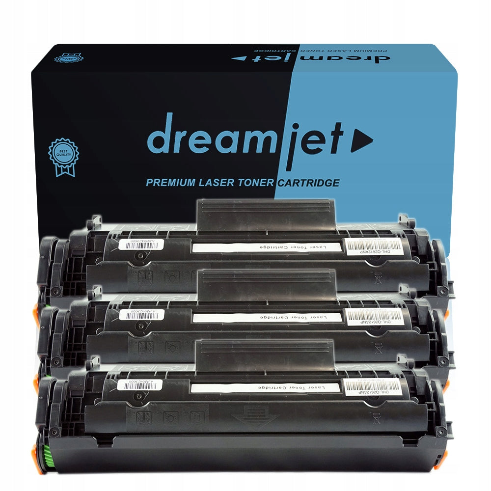 3x HP 12X Q2612X HP 1020 1022 PRINTER TONER