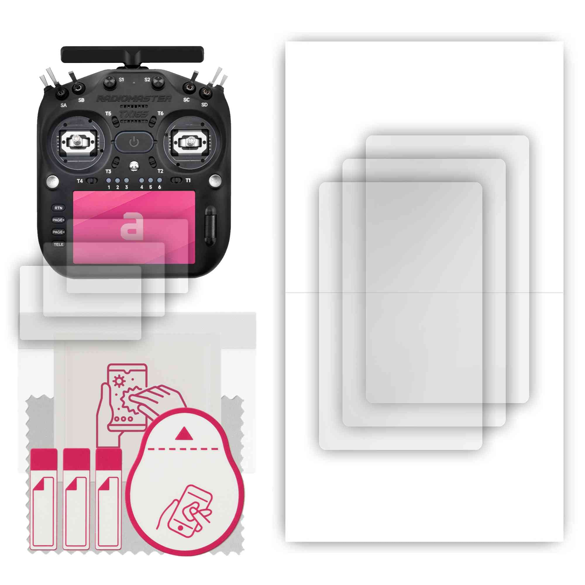 3x Hydrogel protective film for RadioMaster TX16S Mark III