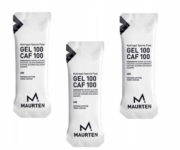 3x Maurten energy gel 100 with caffeine Caf100 hydrogel 40g