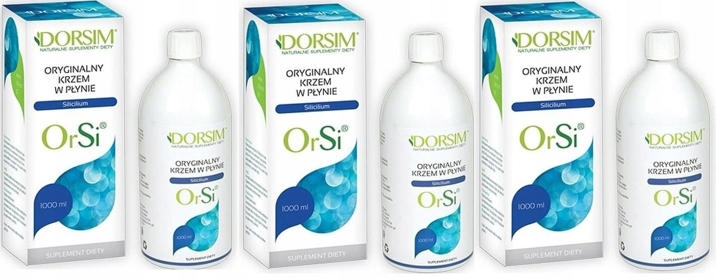 3x Organic Silicon OrSi 1000ml Joints, bones, muscles