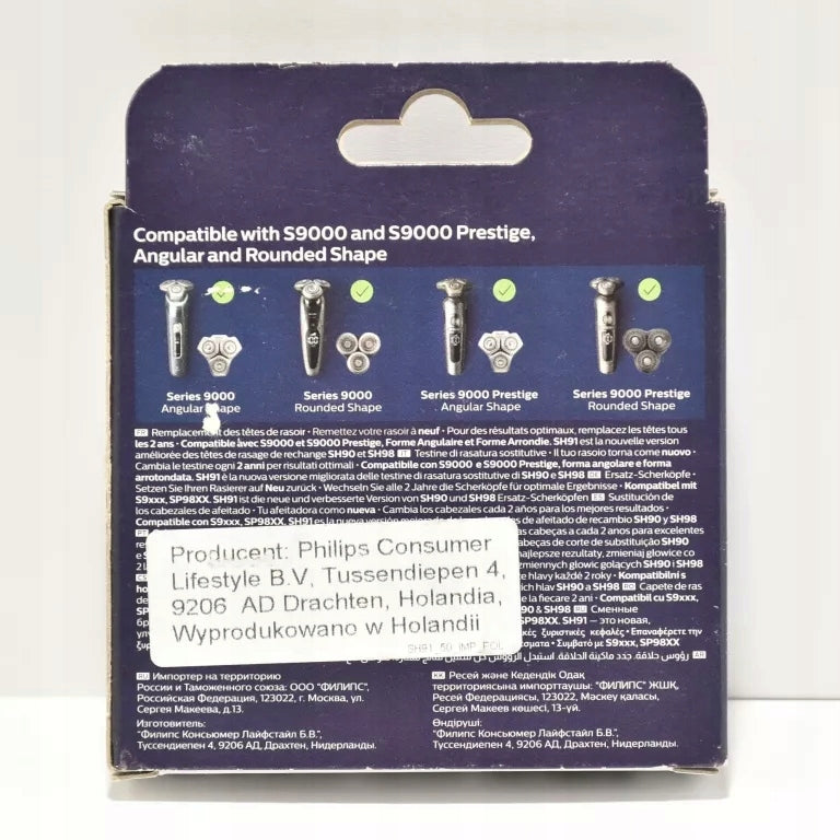 3x REPLACEMENT BLADE HEAD FOR PHILIPS SH91/50 SERIES 9000 ORIGINAL Brand no brand