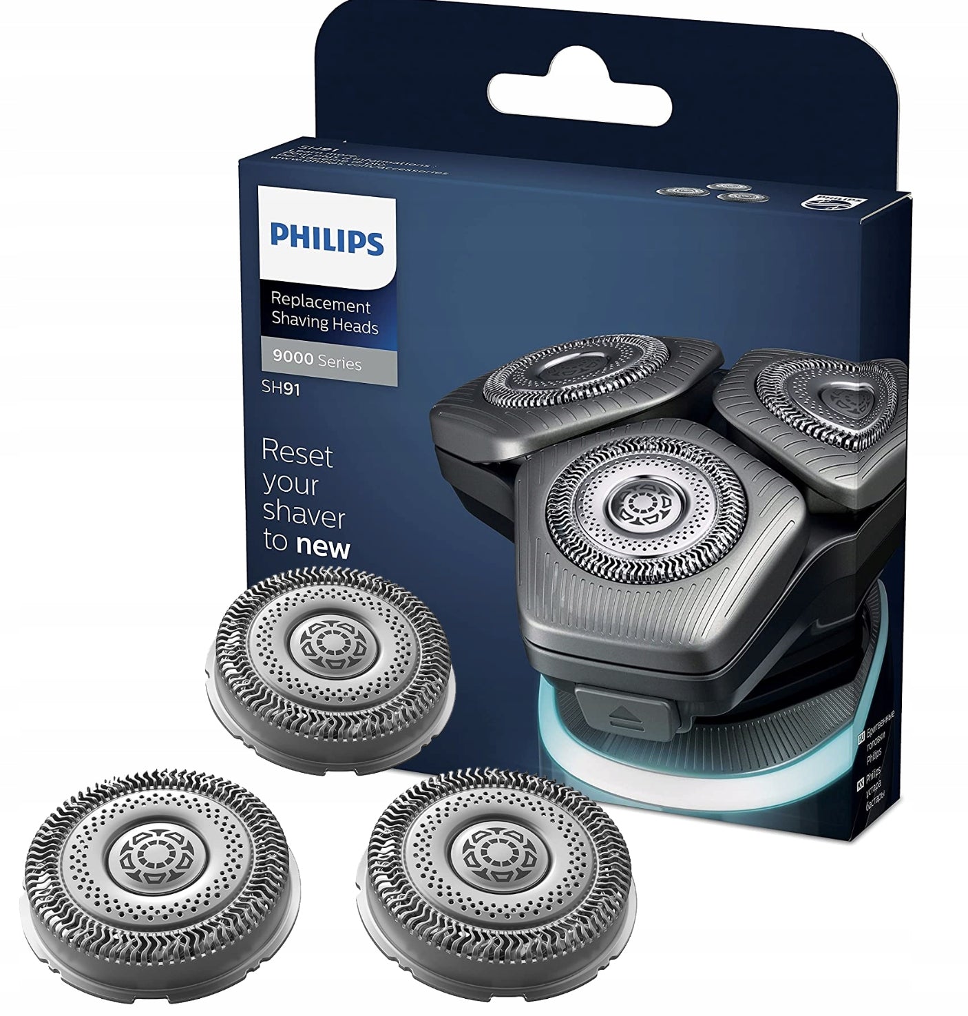 3x REPLACEMENT BLADE HEAD FOR PHILIPS SH91/50 SERIES 9000 ORIGINAL