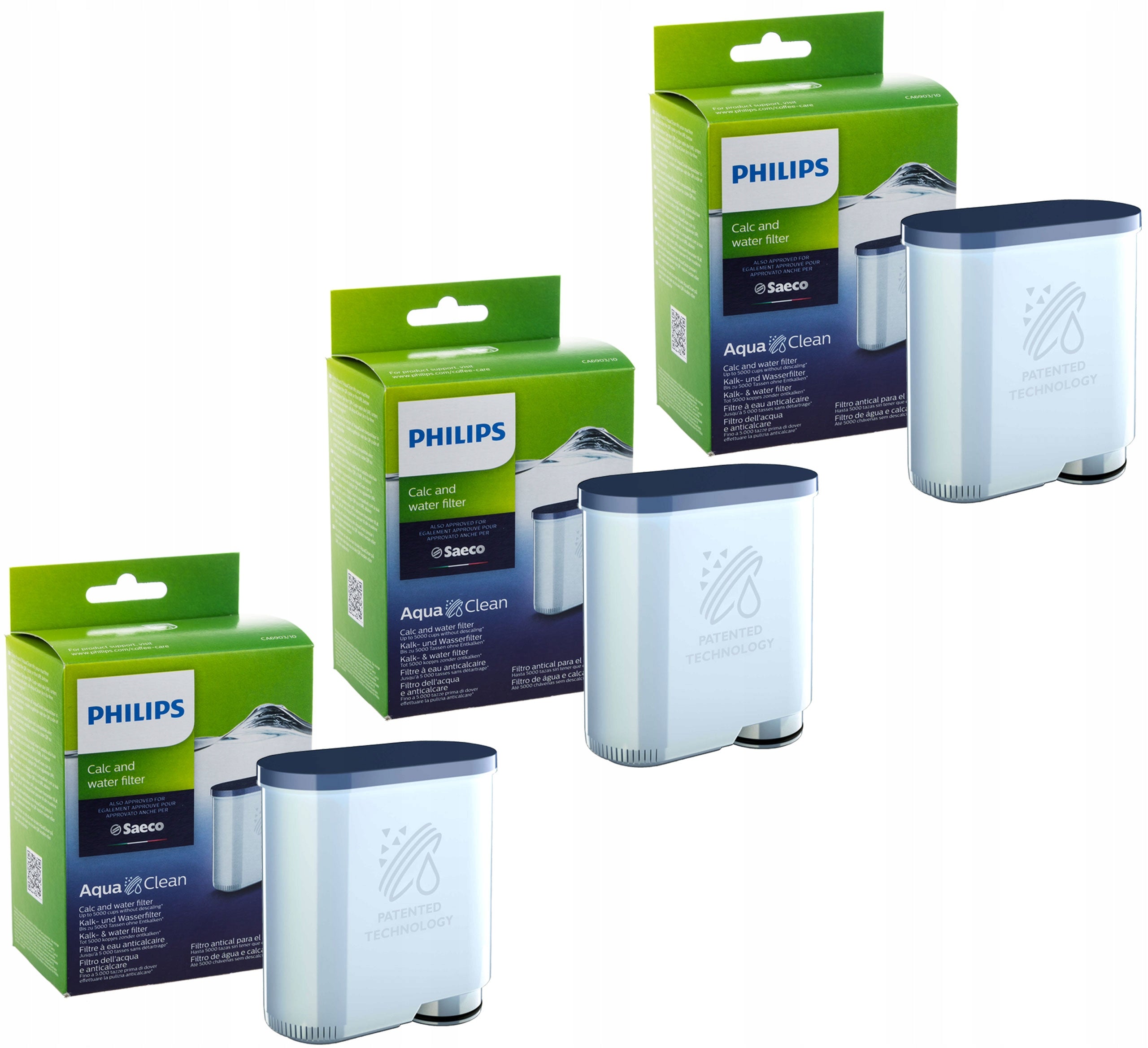 3x SAECO Incanto HD8917 AQUA CLEAN MACHINE FILTER