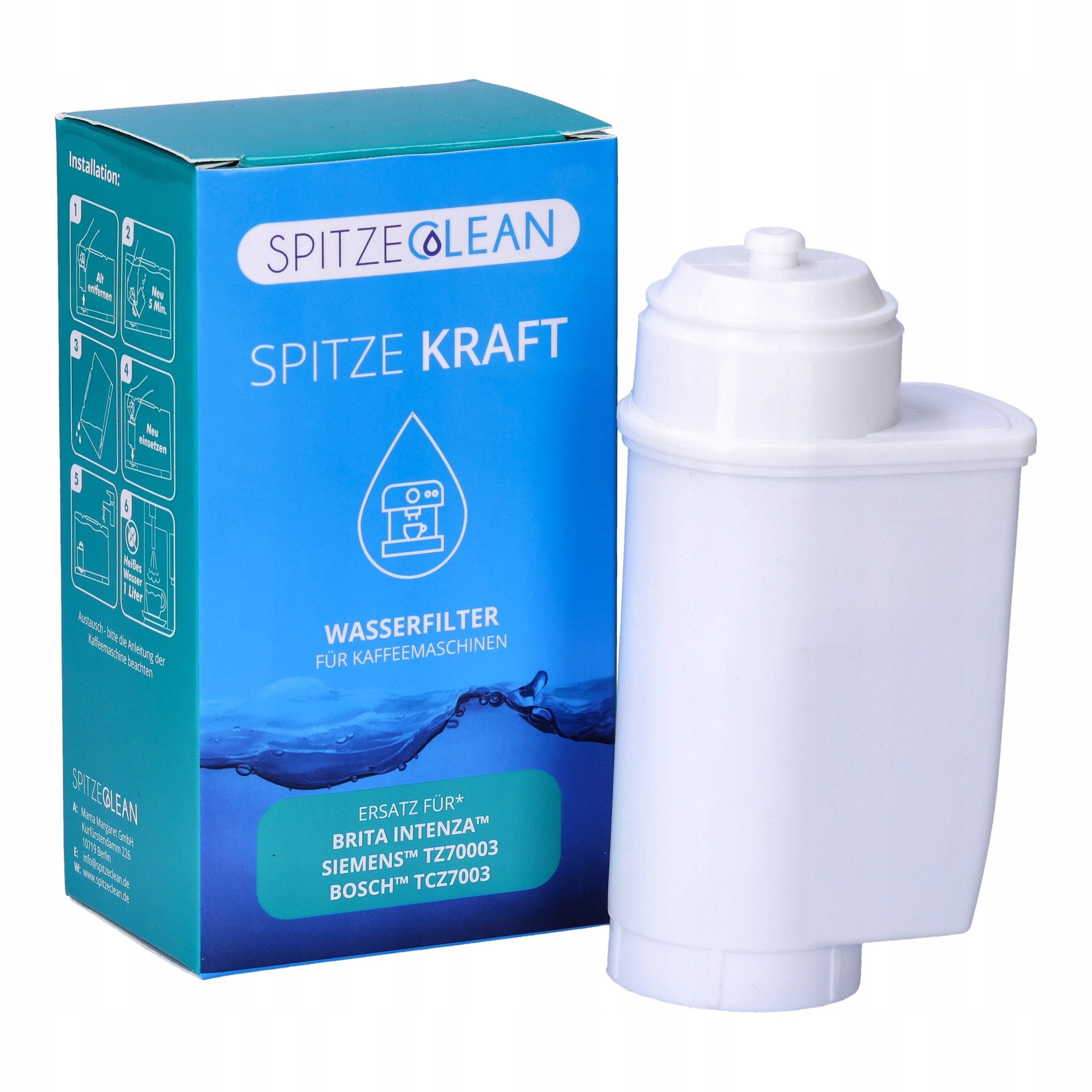 3x Spitze Kraft replacement filter for Brita Intenza TZ70003 467873 Manufacturer code Spitze Kraft zamiennik do Brita Intenza