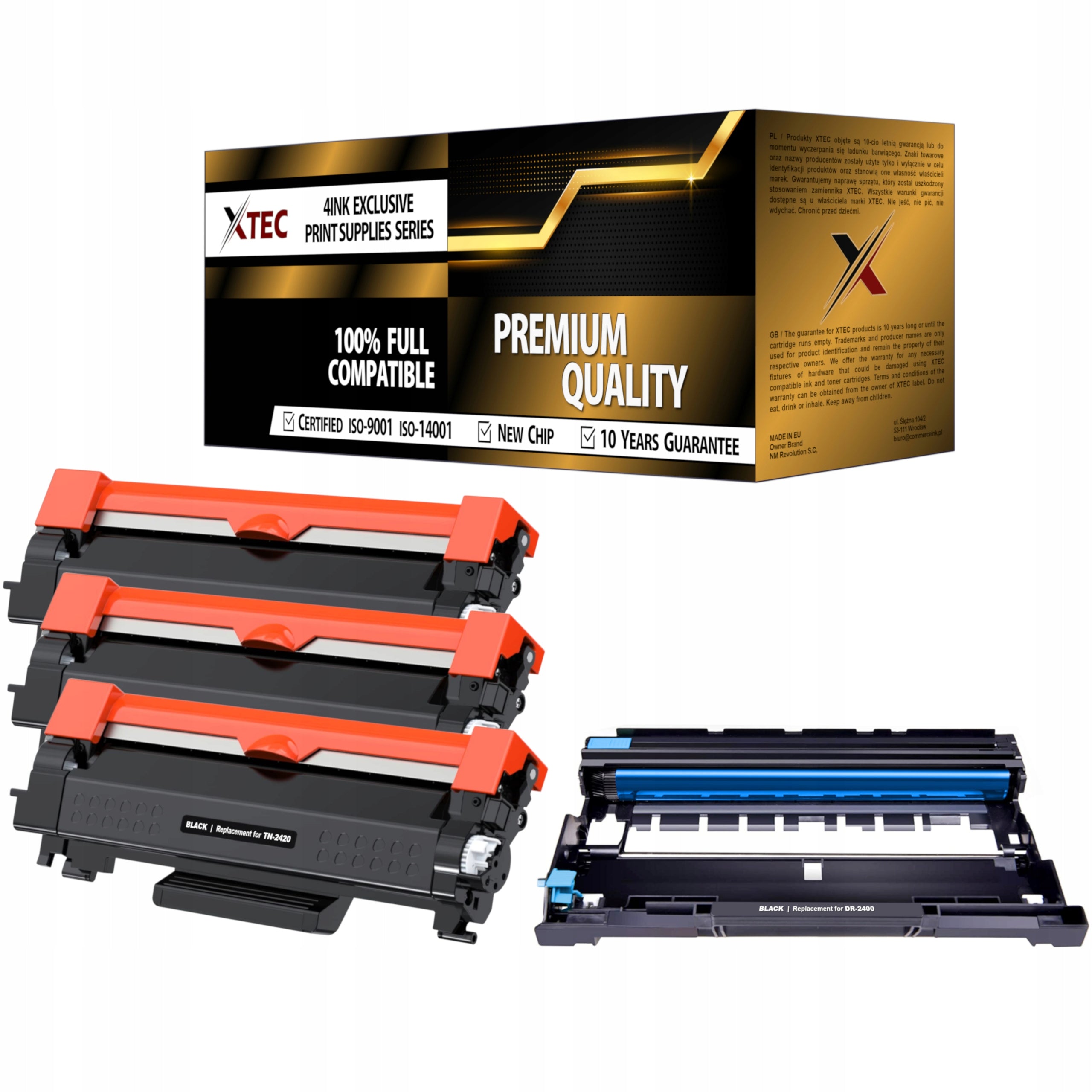 3x TN-2420 TONER + DRUM for HL-L2310D HL-L2350DW MFC-L2750DW DCP-L2530DW