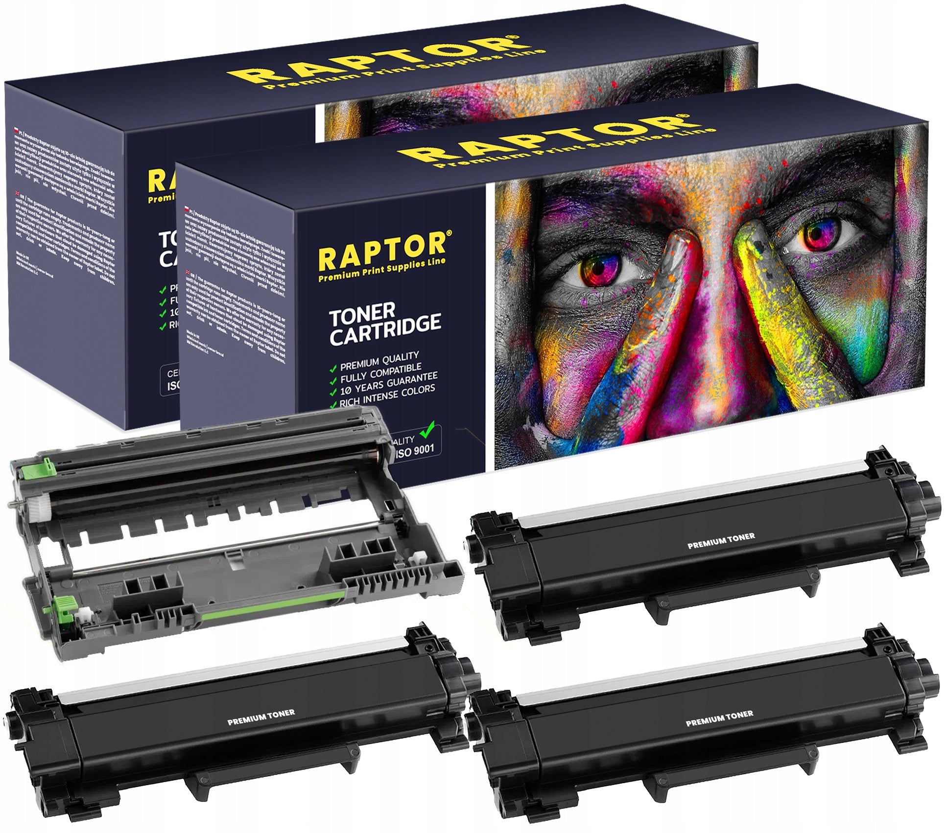 3x TONER + DRUM FOR BROTHER HL-L2312D DCP-L2532DW MFC-L2712DN MFC-L2712DW