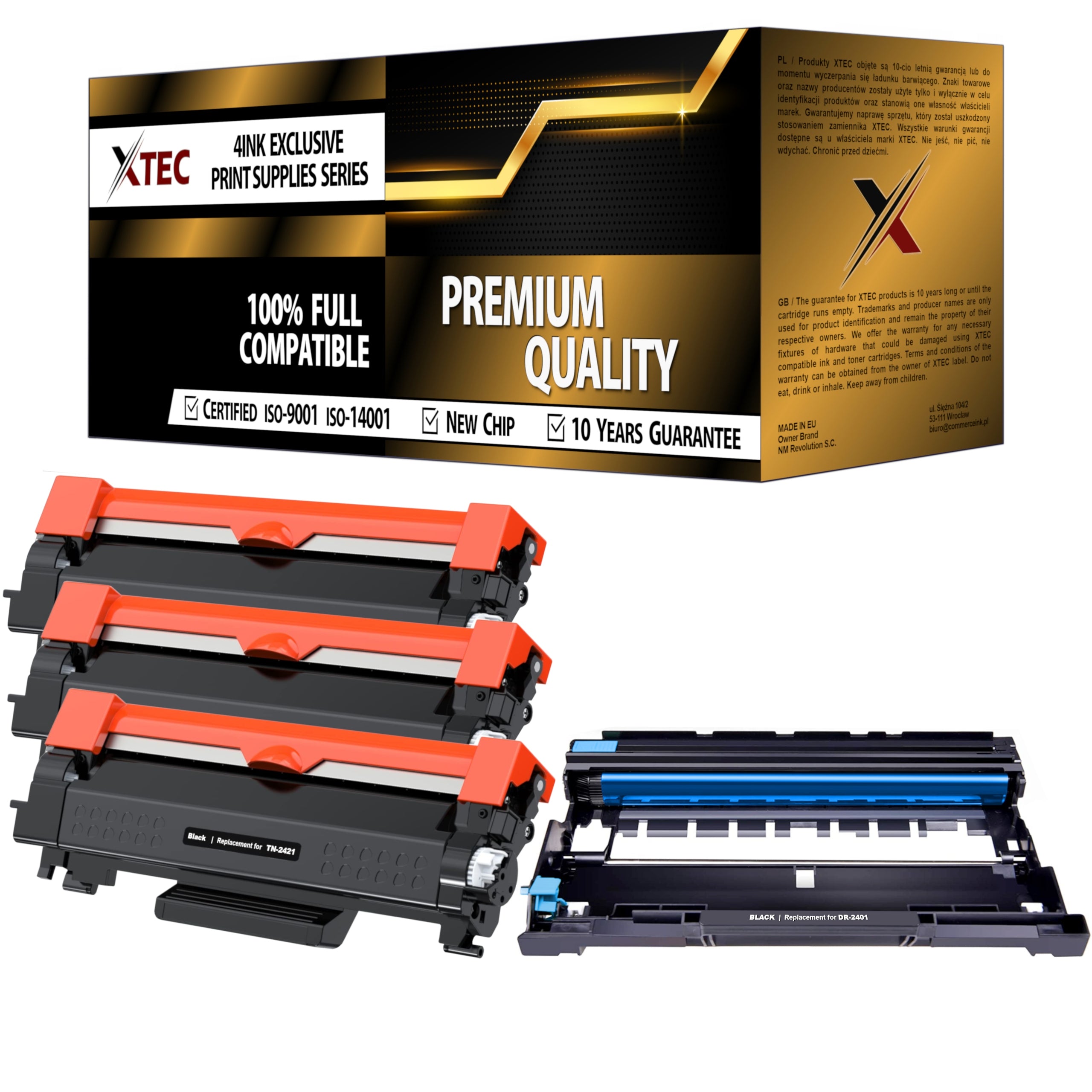 3x TONER + DRUM FOR BROTHER MFC-L2712DW MFC-L2732DW HL-L2352DW DCP-L2532DW