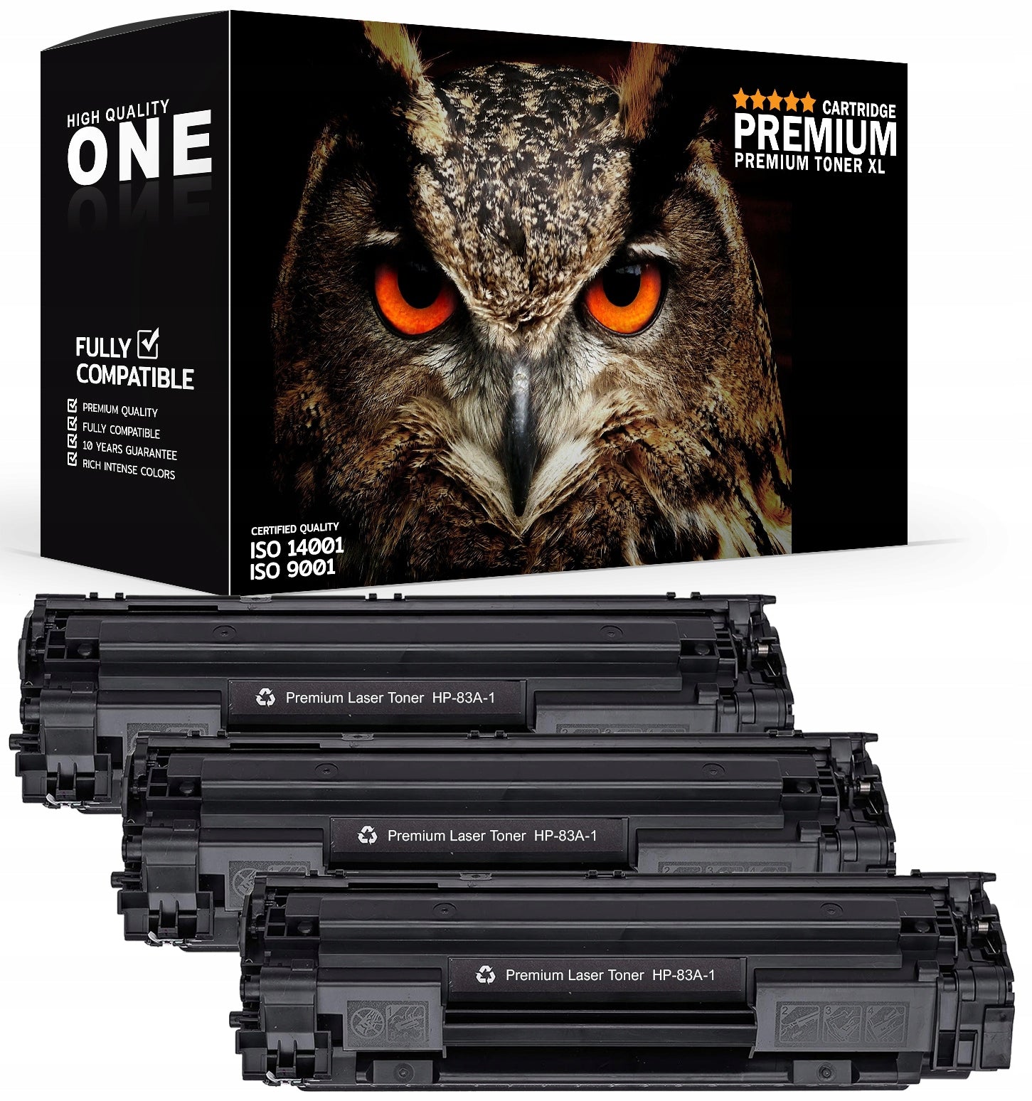 3x Toner cartridge for HP LaserJet PRO MFP M125a M125nw M127fn CF283A 83A printer