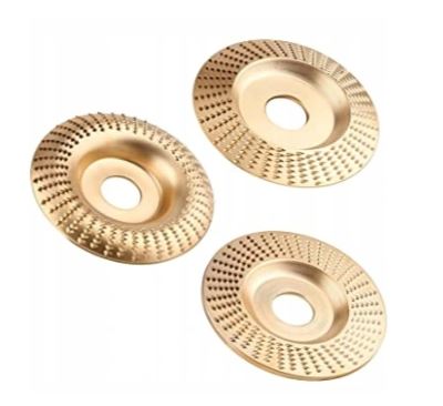 3x WOOD GRINDING DISC SAWMILL SET FLAT CONVEX CONCAVE 100mm Brand Tryton
