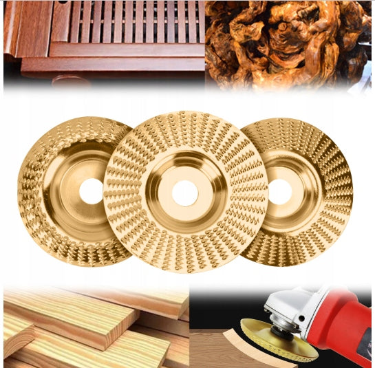 3x WOOD GRINDING DISC SAWMILL SET FLAT CONVEX CONCAVE 100mm Disc diameter 100mm