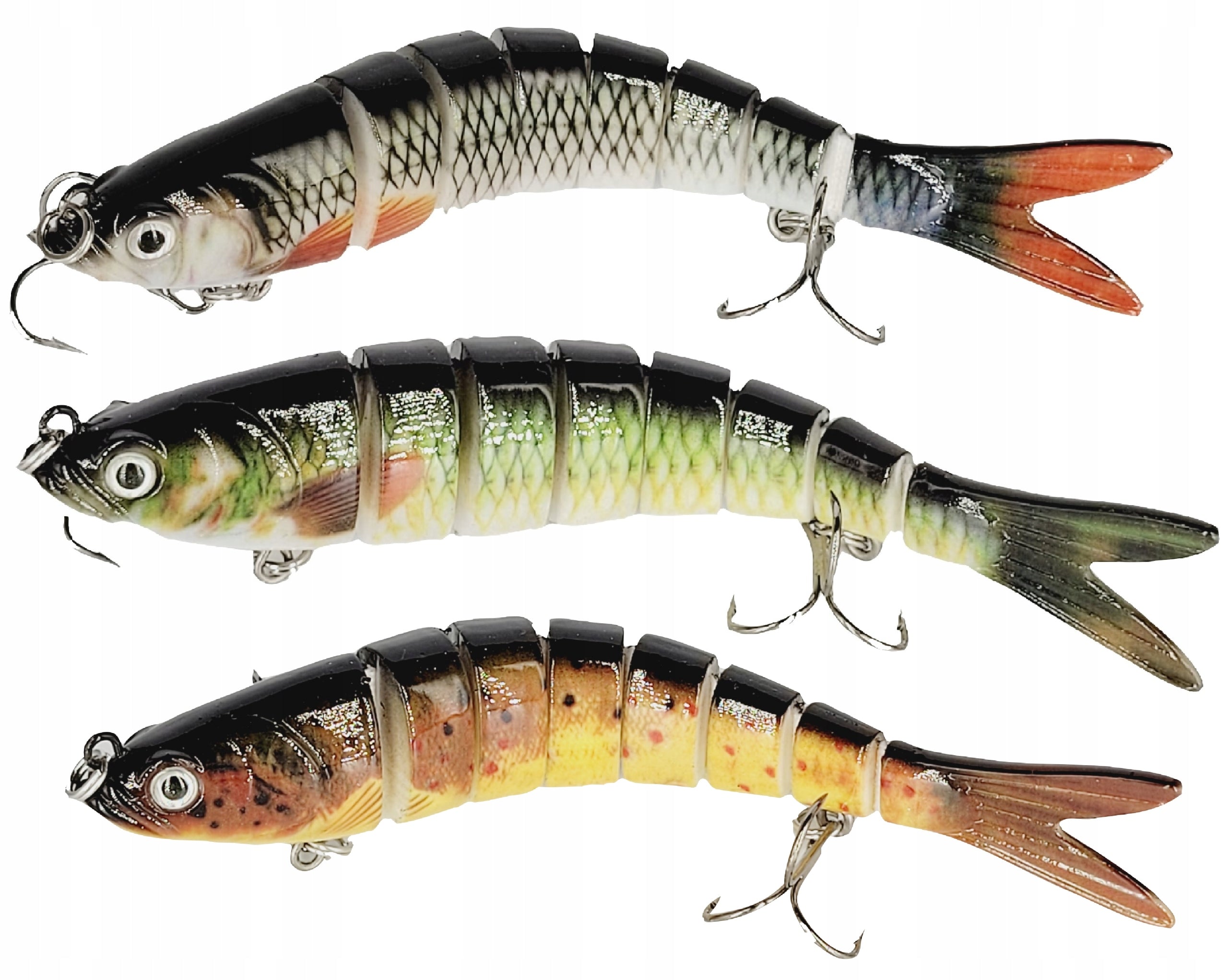 3x Wobbler for pike broken sinking 13,5 cm 23 g