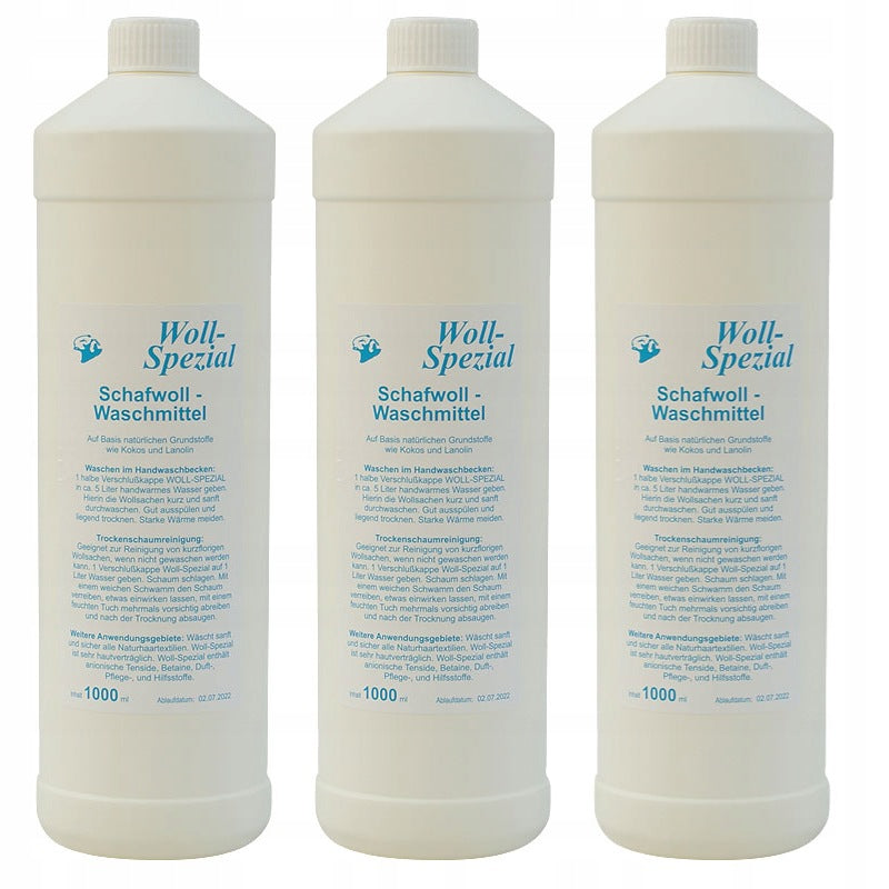 3x Woll-Spezial Wool Washing Liquid 1L
