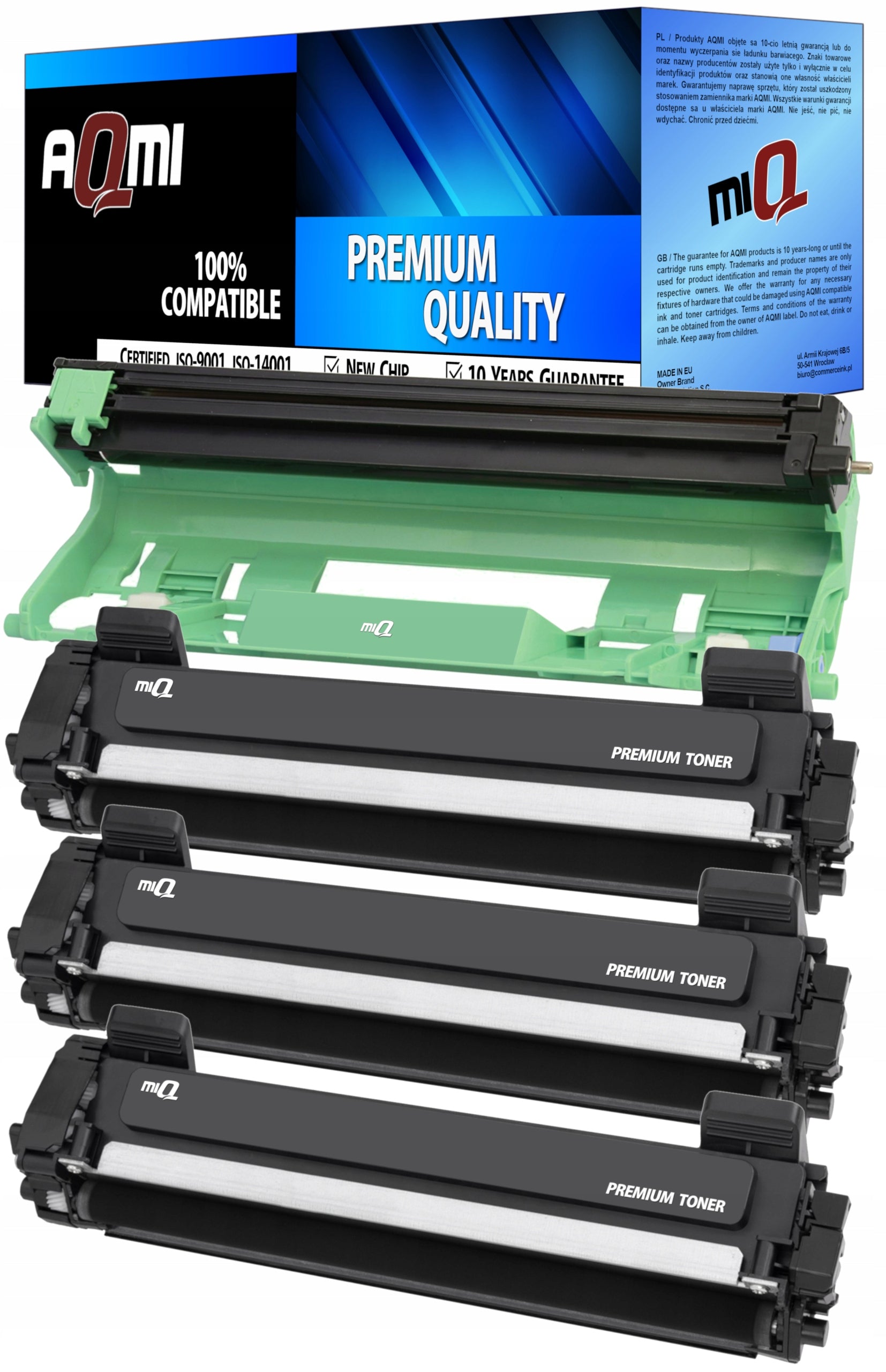 3x XL TONER + XL DRUM FOR BROTHER HL-1110E DCP-1510E DCP-1512E DCP-1610WE