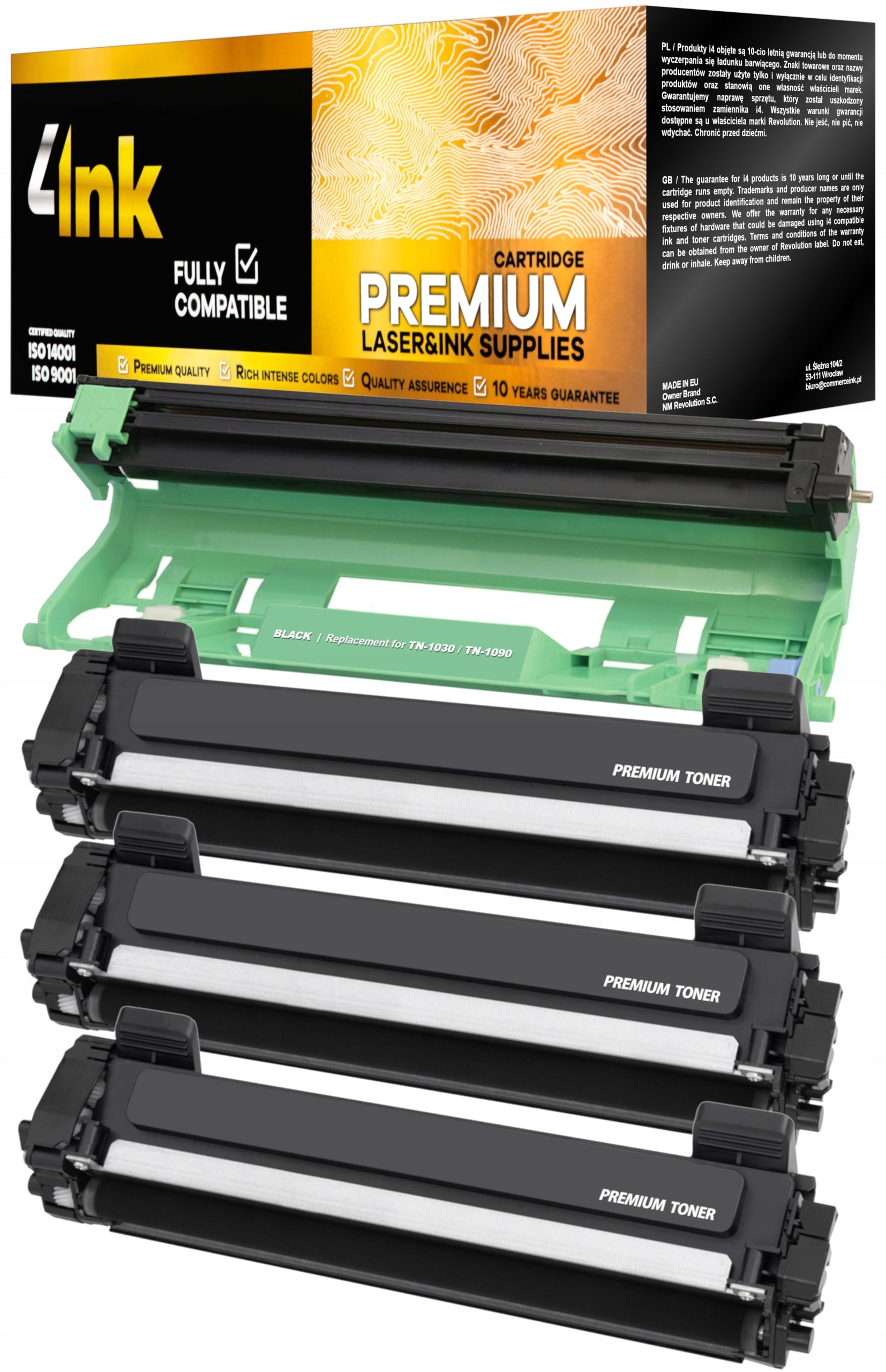 3x XL TONER + XL DRUM FOR BROTHER HL-1110E HL-1112E HL-1212WE DCP-1612WE