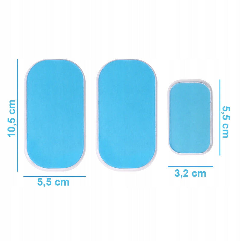 3x adhesive gel pads for EMS electrostimulator massager gel pads Manufacturer code NŻ3ST95