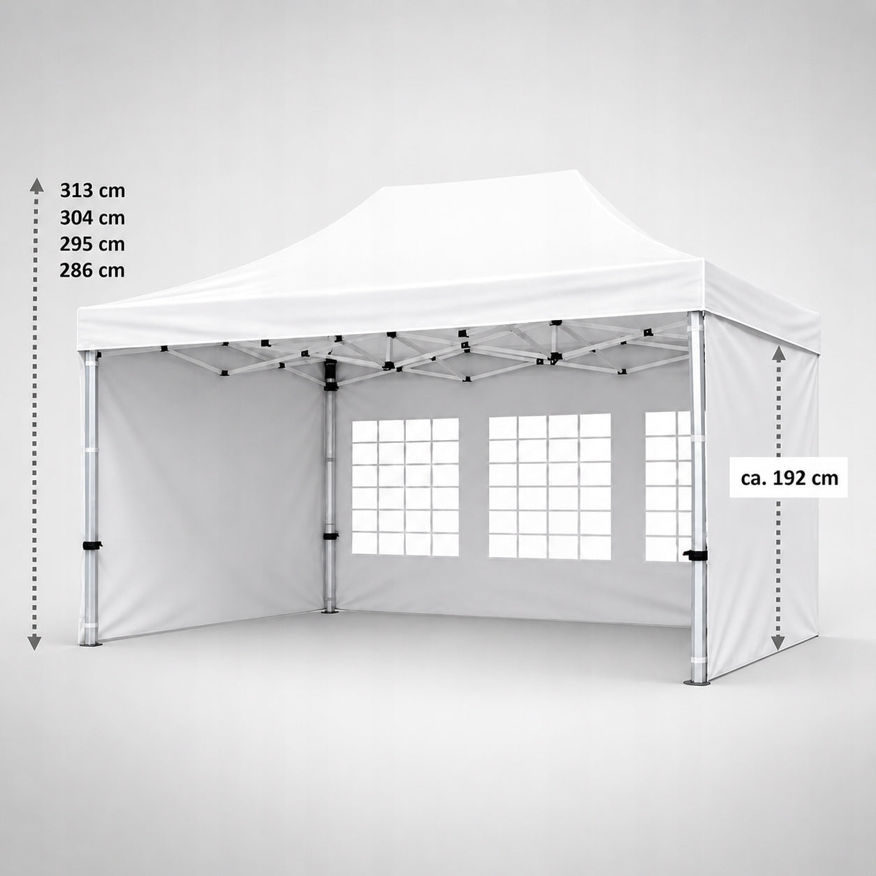 3x4.5M ALUMINUM TENT ALUMINUM COMMERCIAL PARTY EXPRESS 3m x 4,5m Packaging status original