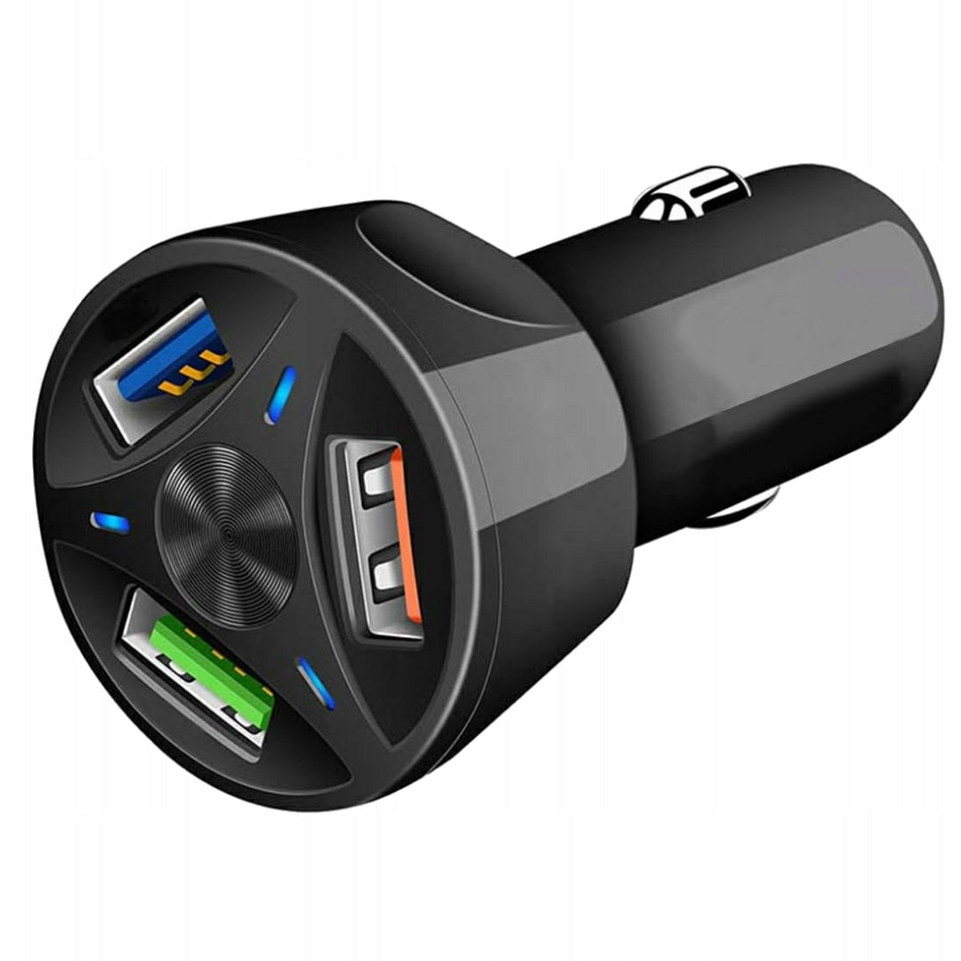 3xUSB QC FAST CHARGING CAR CHARGER QUICK CHARGE 12-24V