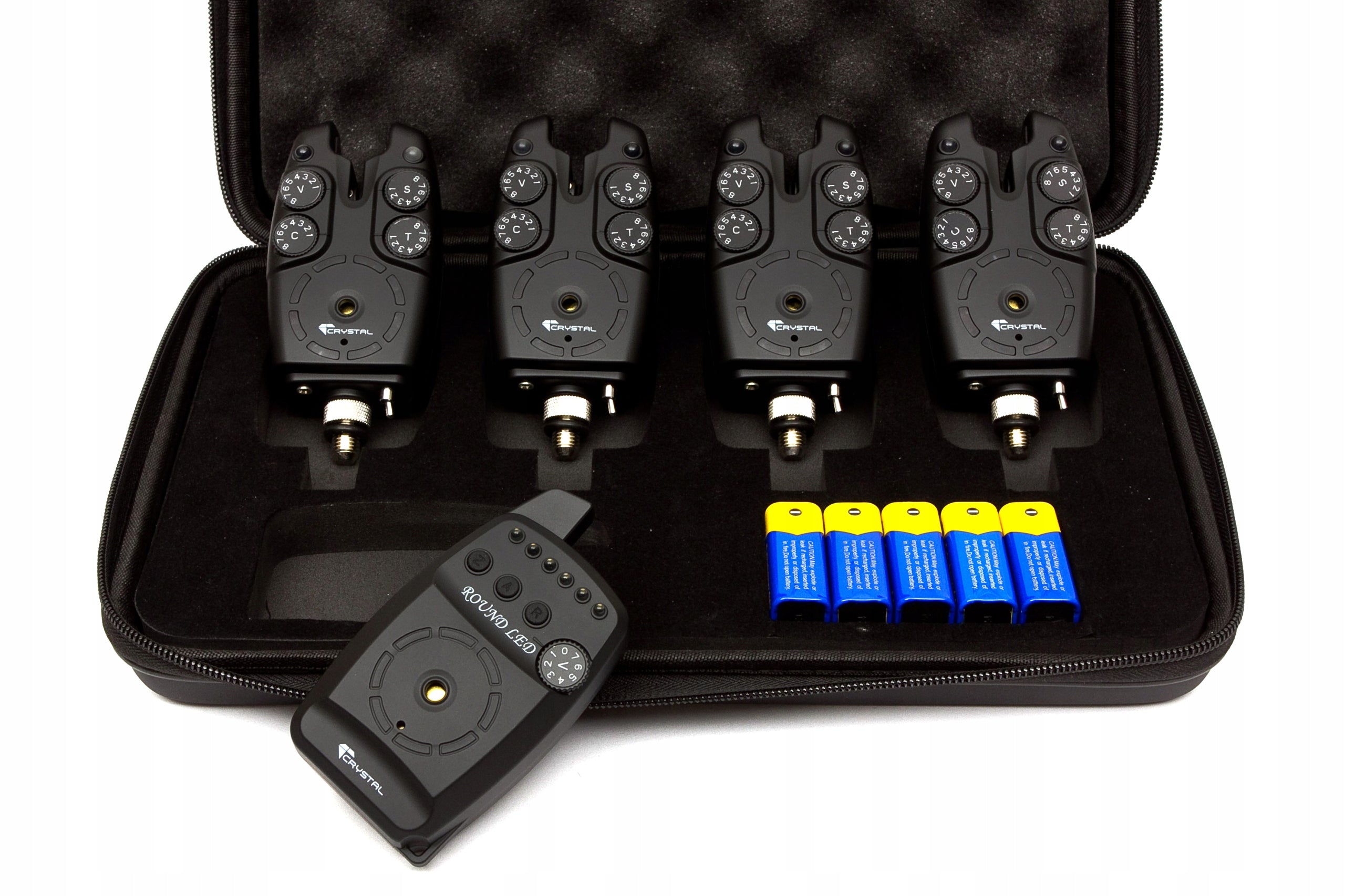 4+1 Crystal RF 1988 ROUND LED beacons. MULTICOLOR + ANTI-THEFT