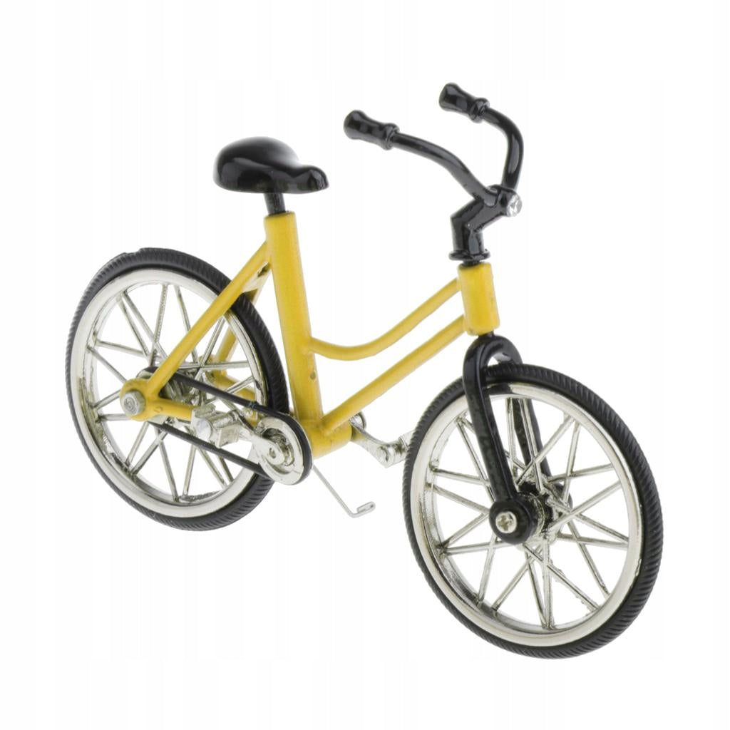 4.3" Mini Alloy Finger Bikes Mountain Bike Fixed Bicycle Model Yellow Brand no brand