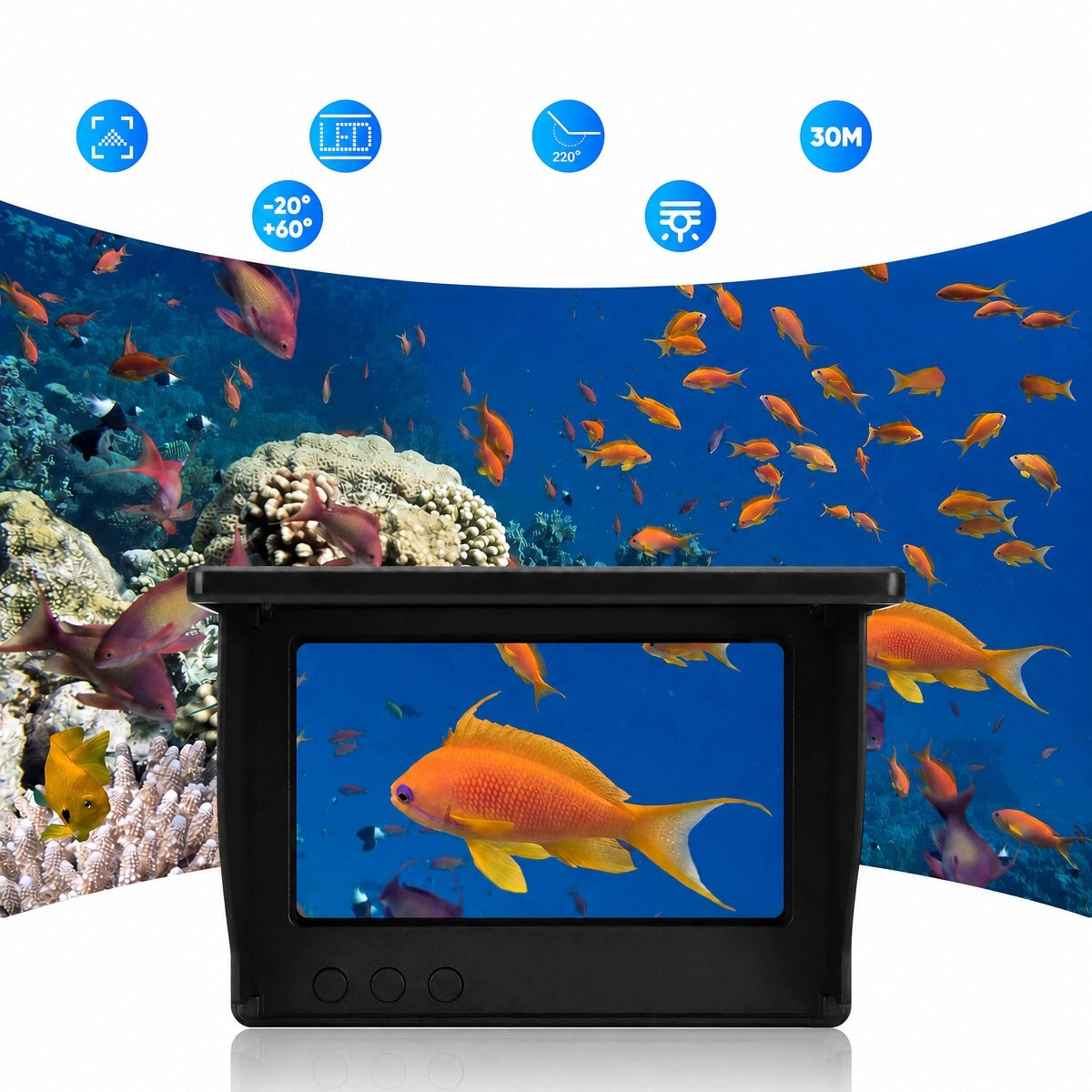 4.3" UNDERWATER FISHING CAMERA LCD MONITOR 5000mAh,20m CABLE FISH DETECTOR Manufacturer code 6974437457796