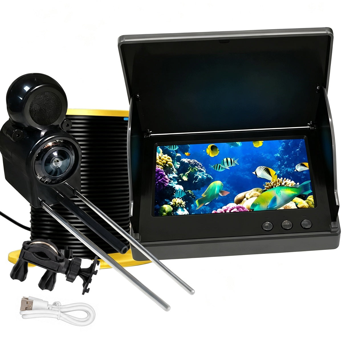 4.3" UNDERWATER FISHING CAMERA LCD MONITOR 5000mAh,20m CABLE FISH DETECTOR