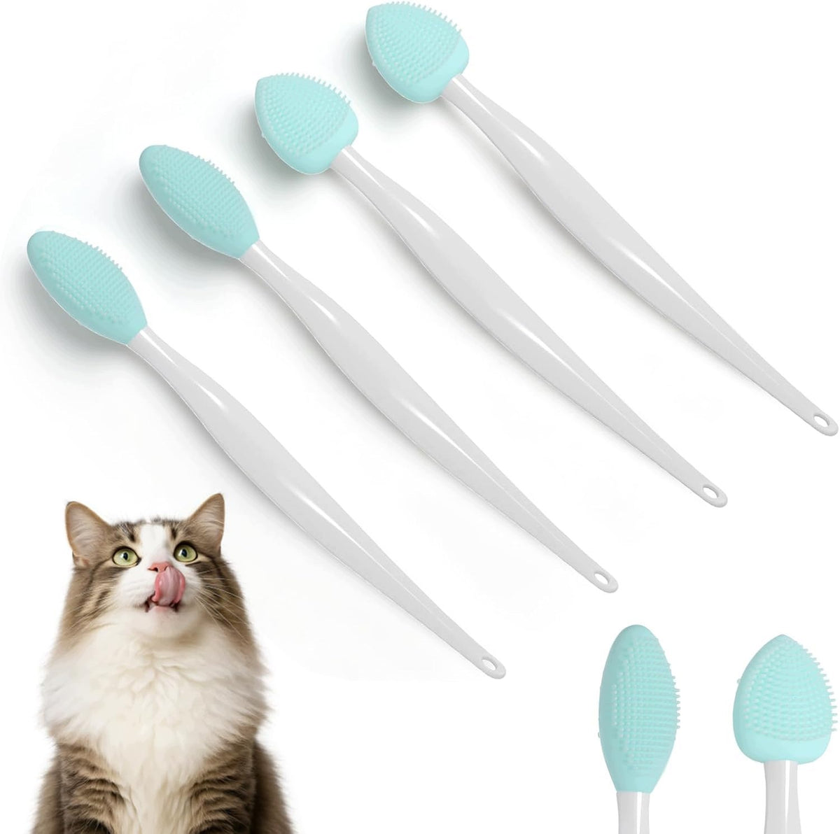 4 CAT BEARD CLEANSING BRUSHES SILICONE SOFT