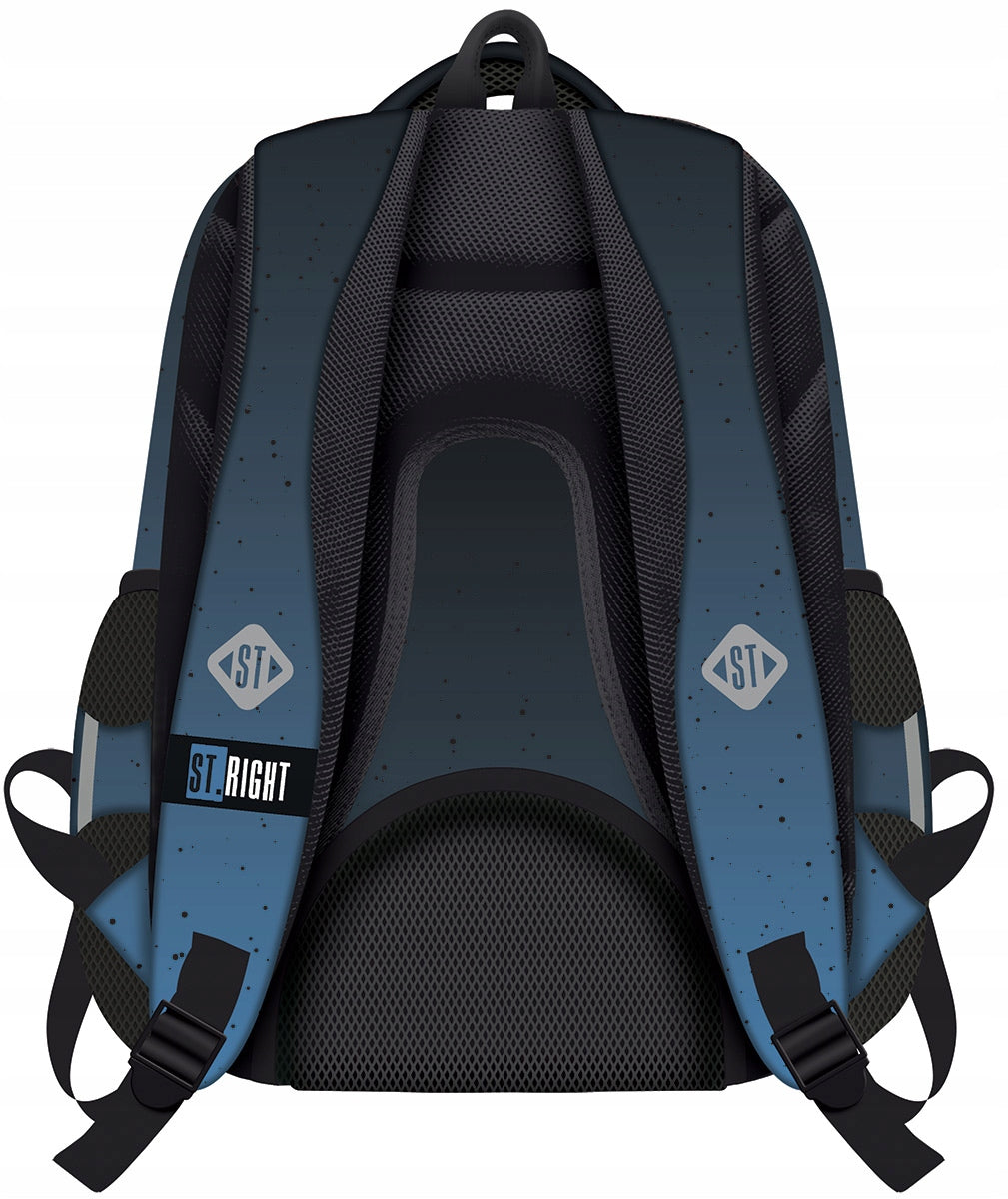4-CHAMBER BLUE SCHOOL BACKPACK FOR BOY US MOON 24L ST.RIGHT Manufacturer code BP07