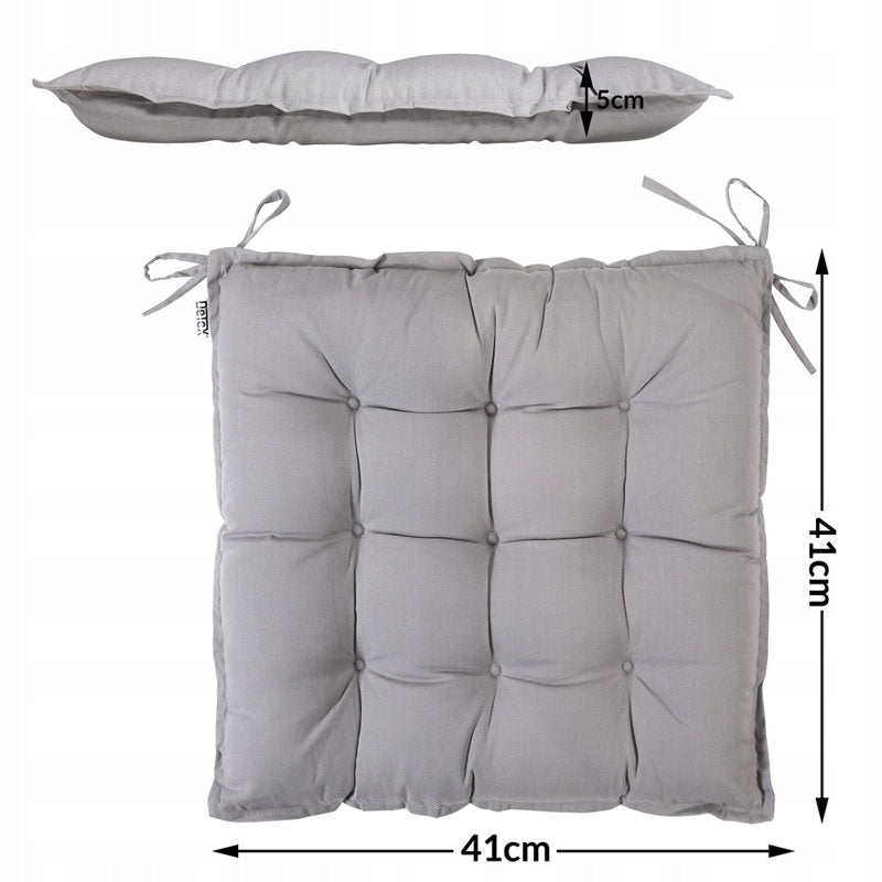 4 CUSHIONS CHAIR CUSHION GARDEN FURNITURE Color gray