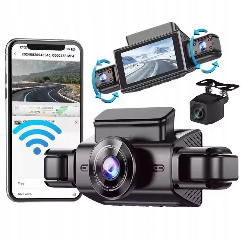 4 Channel 1080P Car Dash Cam Night Vision Parking Monitoring G-Sensor