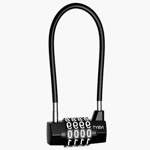 4 DIGIT COMBINATION PADLOCK WITH 5MM STEEL CABLE FOR HOME CABINET