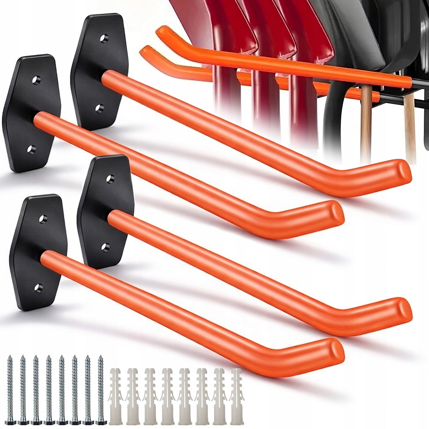 4 HANGERS STEEL WHEEL HOLDERS TIRE SET BICYCLE TOOLS 60kg