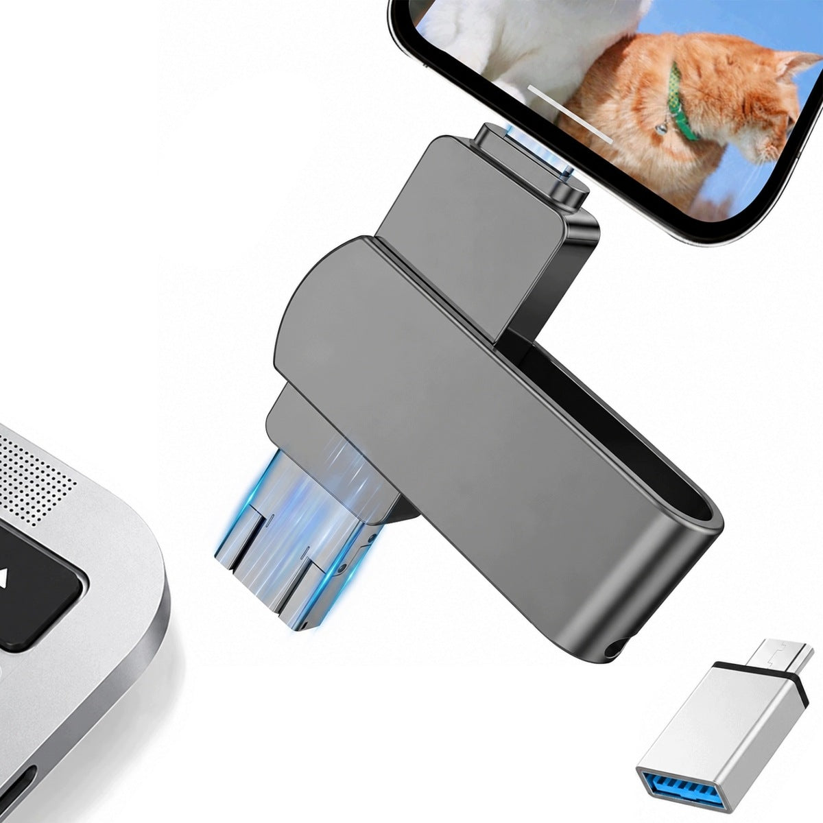 4 IN 1 512GB USB FLASH DRIVE METAL USB-C USB MICRO-USB IOS